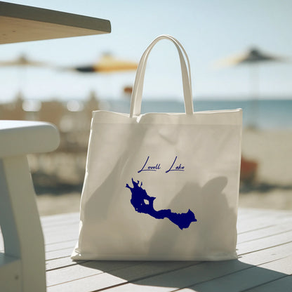 lifestyle image of Lovell Lake New Hampshire Tote Bag