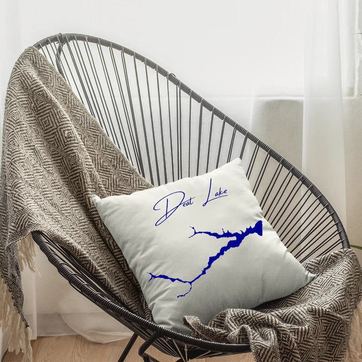 lifestyle image of Deal Lake New Jersey Pillow