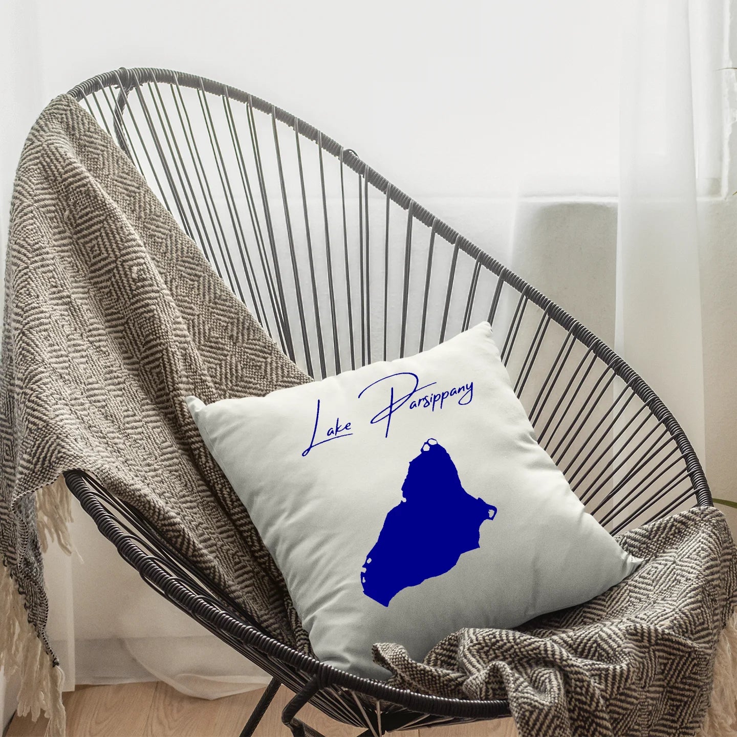 lifestyle image of Lake Parsippany New Jersey Pillow
