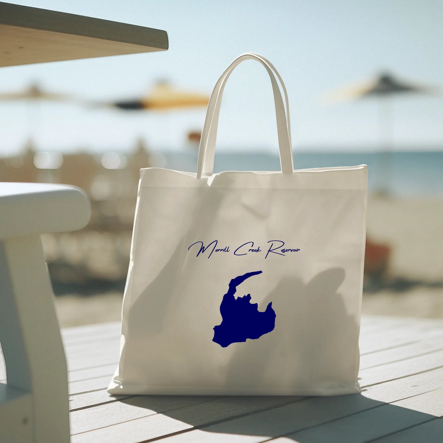 lifestyle image of Merrill Creek Reservoir New Jersey Tote Bag