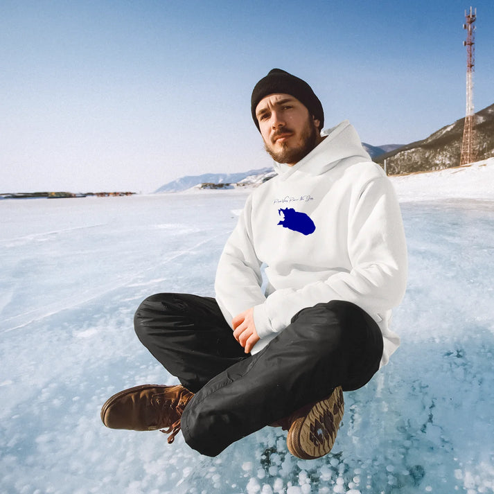 lifestyle image of Round Valley Reservoir New Jersey Hoodie