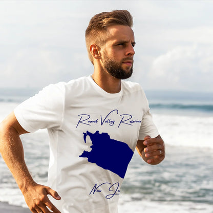 lifestyle image of Round Valley Reservoir New Jersey T-shirt