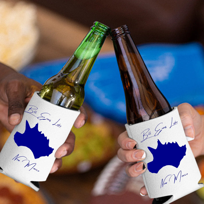 lifestyle image of Bill Evans Lake New Mexico Can Koozie