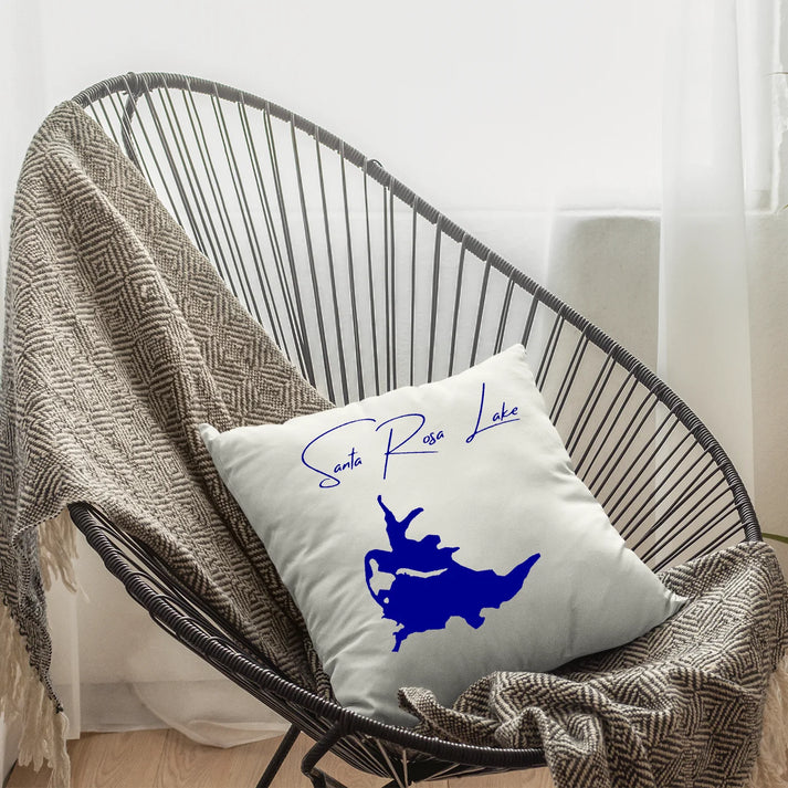 lifestyle image of Santa Rosa Lake New Mexico Pillow