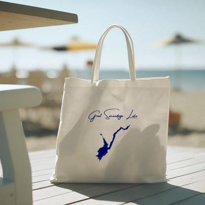 lifestyle image of Great Sacandaga Lake New York Tote Bag
