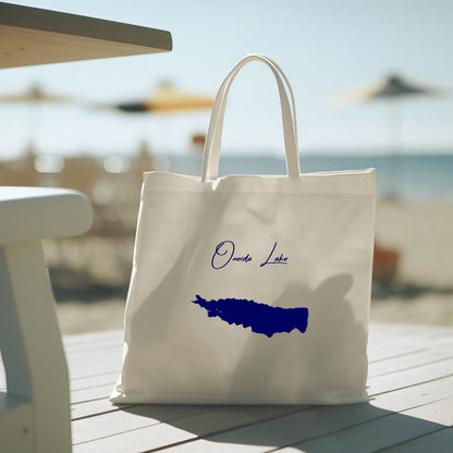 lifestyle image of Oneida Lake New York Tote Bag