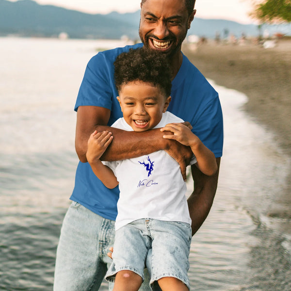 lifestyle image of Badin Lake North Carolina Toddler T-shirt