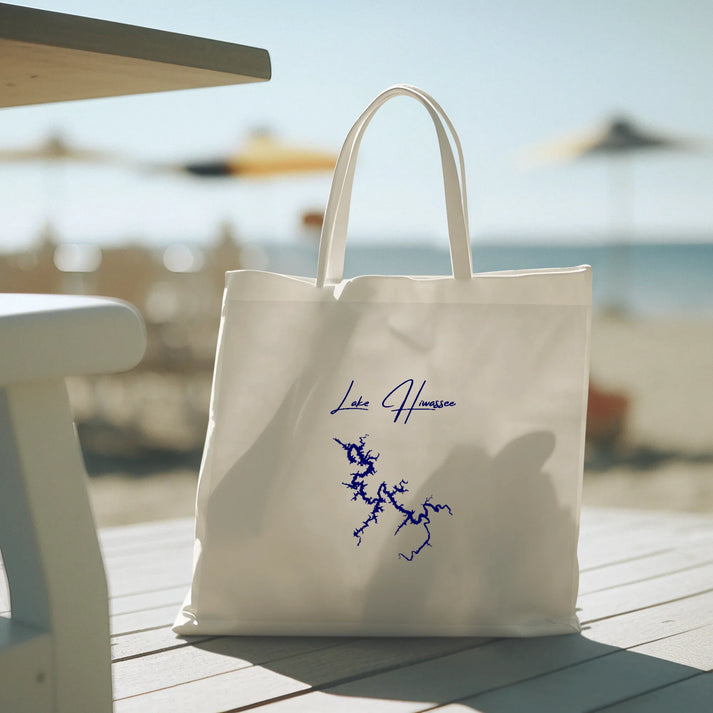 lifestyle image of Lake Hiwassee North Carolina Tote Bag