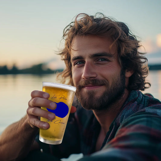 lifestyle image of Lake Phelps North Carolina 16oz Pint Glass