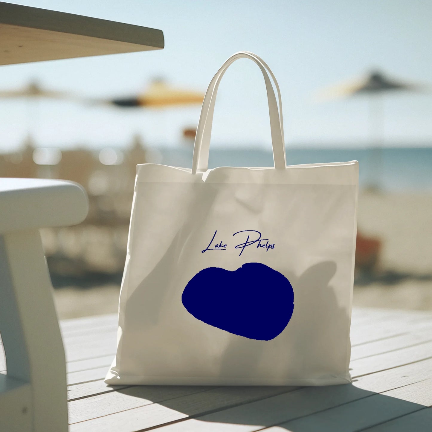 lifestyle image of Lake Phelps North Carolina Tote Bag