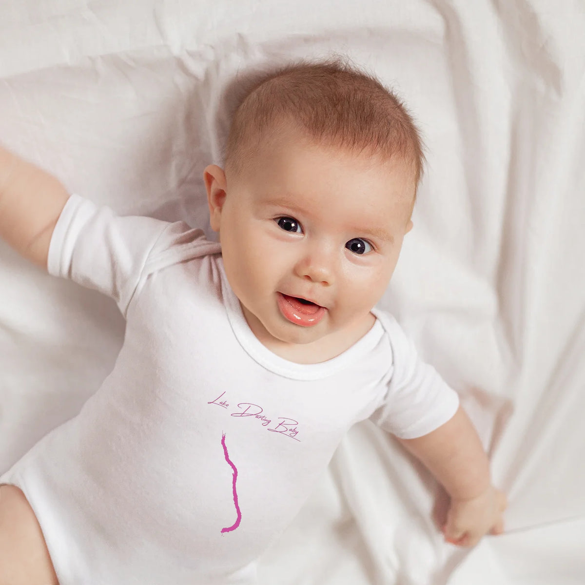 lifestyle image of Lake Darling North Dakota Onesie