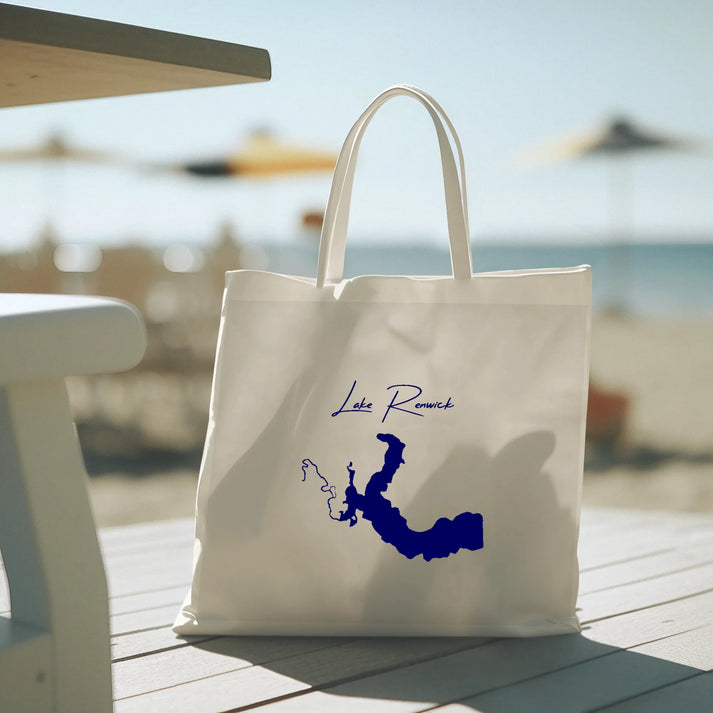 lifestyle image of Lake Renwick North Dakota Tote Bag