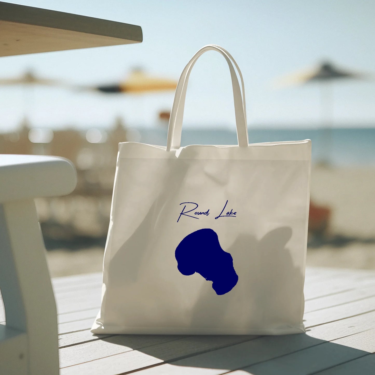 lifestyle image of Round Lake North Dakota Tote Bag