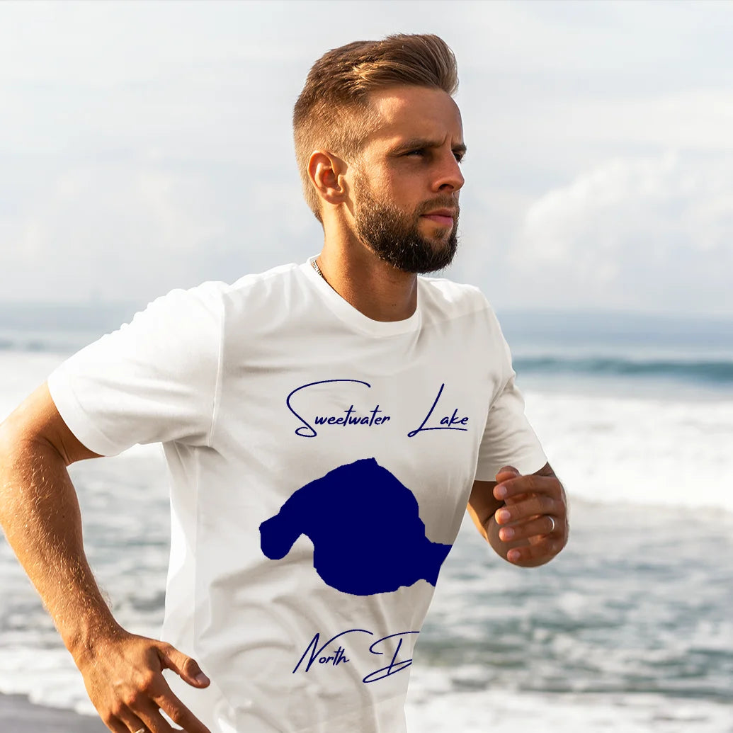 lifestyle image of Sweetwater Lake North Dakota T-shirt