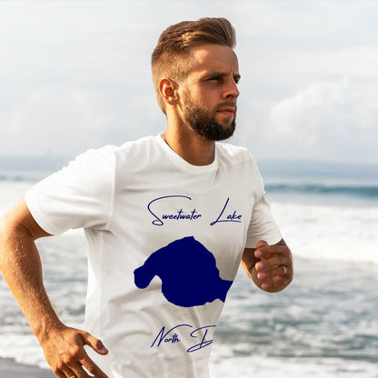 lifestyle image of Sweetwater Lake North Dakota T-shirt