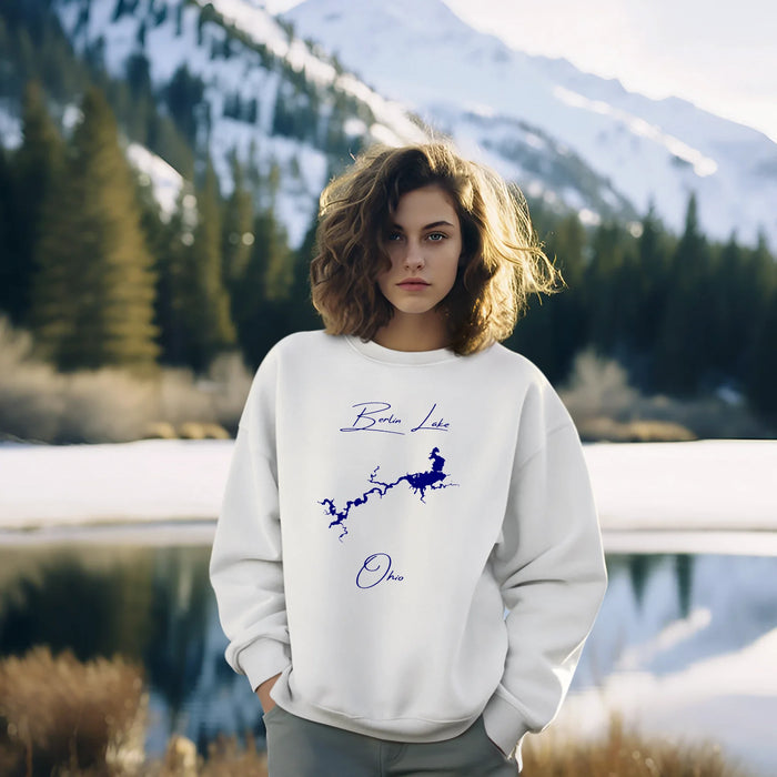 lifestyle image of Berlin Lake Ohio Sweatshirt