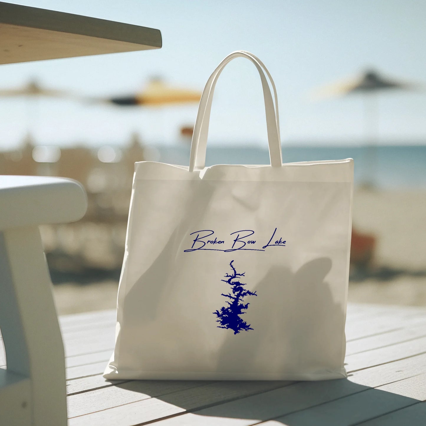 lifestyle image of Broken Bow Lake Oklahoma Tote Bag