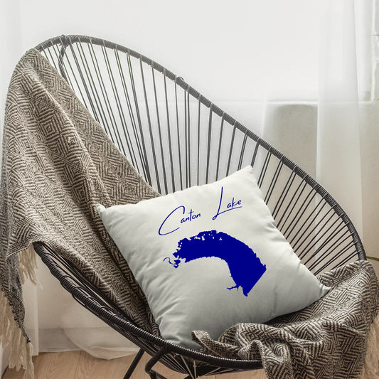 lifestyle image of Canton Lake Oklahoma Pillow