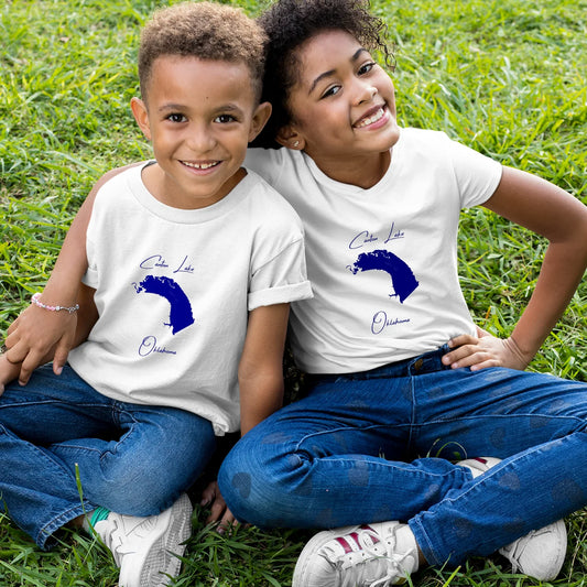 lifestyle image of Canton Lake Oklahoma Youth T-shirt