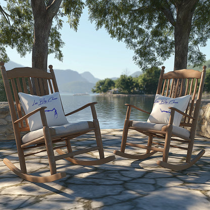 lifestyle image of Lake Billy Chinook Oregon Outdoor Pillow