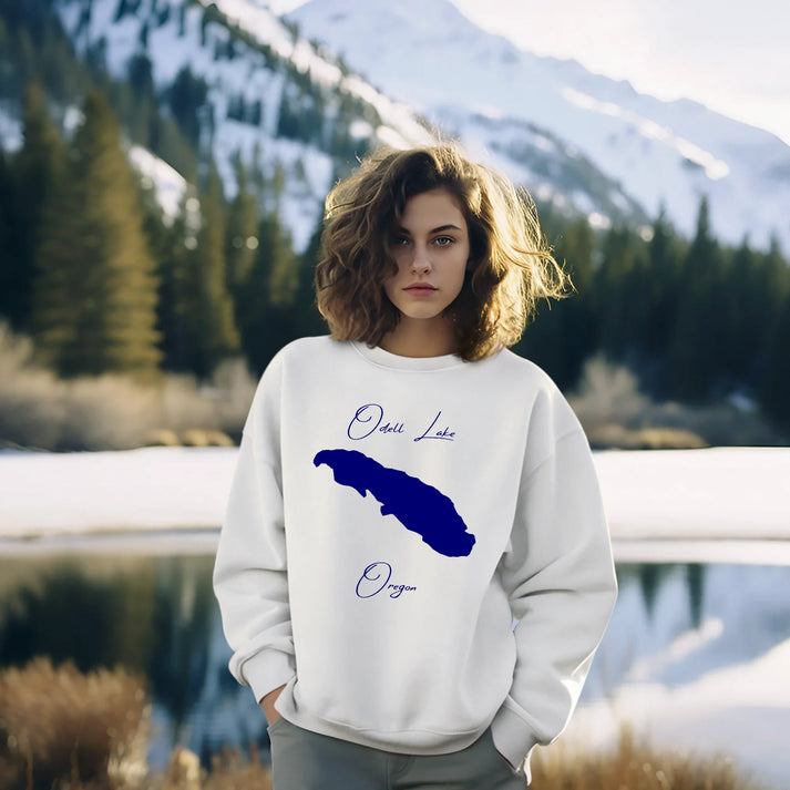 lifestyle image of Odell Lake Oregon Sweatshirt