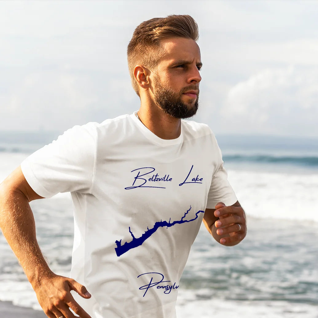 lifestyle image of Beltzville Lake Pennsylvania T-shirt