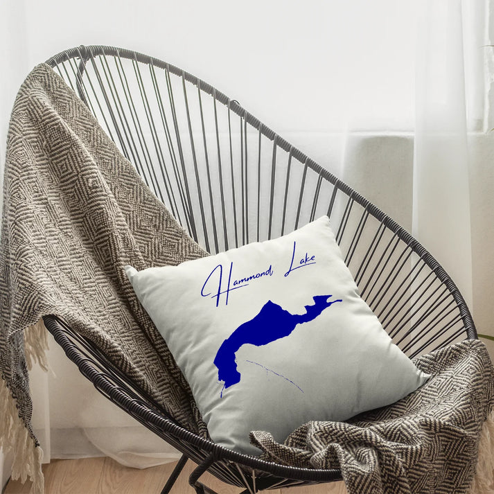 lifestyle image of Hammond Lake Pennsylvania Pillow