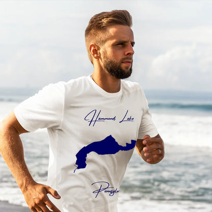 lifestyle image of Hammond Lake Pennsylvania T-shirt