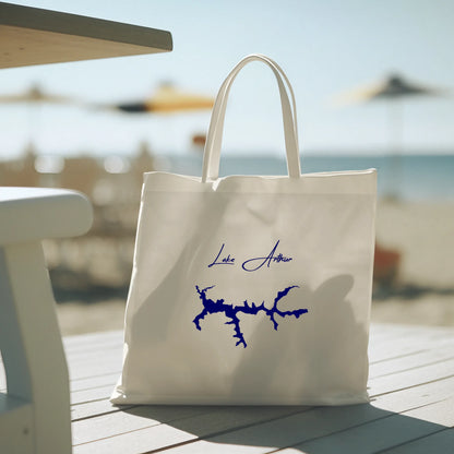 lifestyle image of Lake Arthur Pennsylvania Tote Bag