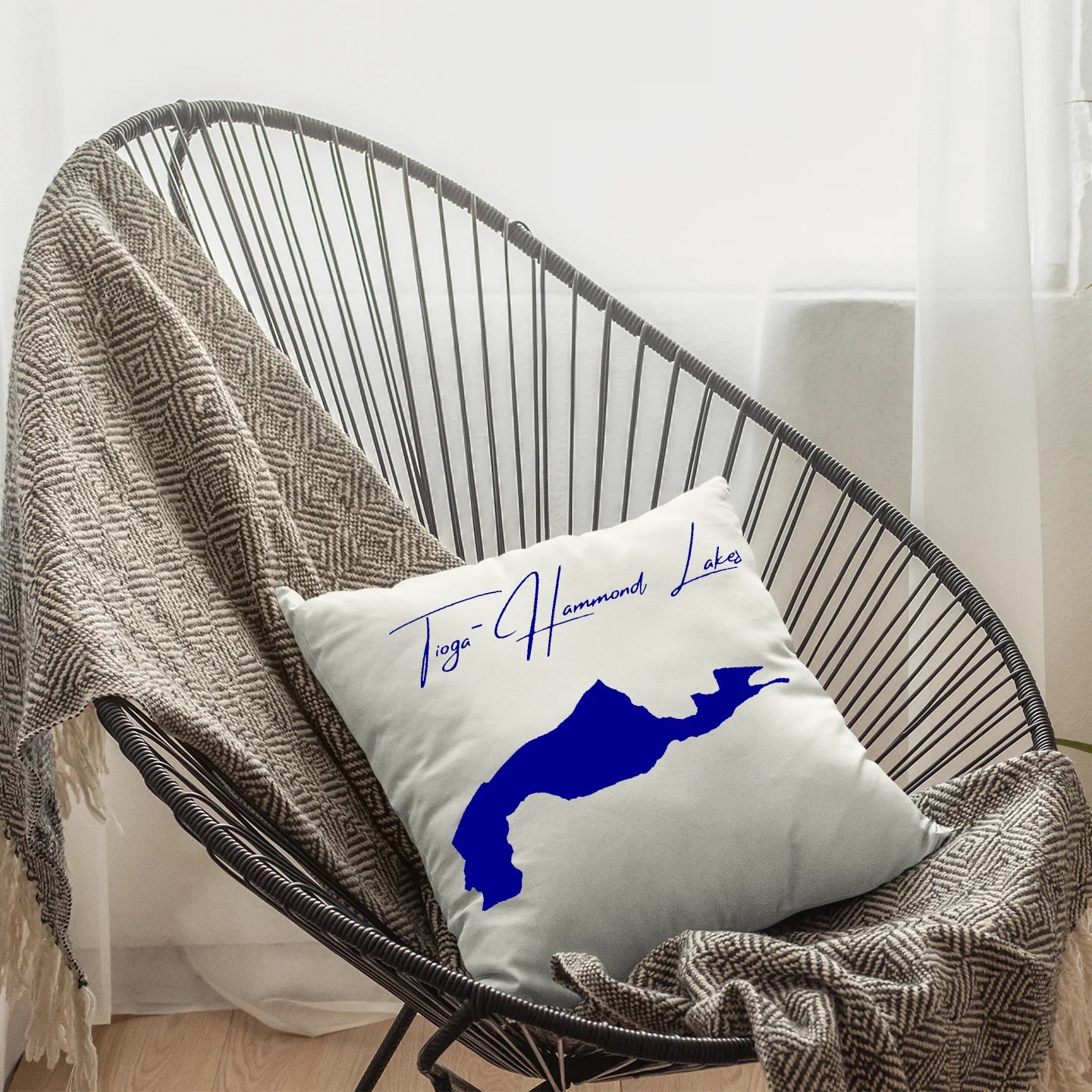 lifestyle image of Tioga-Hammond Lakes Pennsylvania Pillow