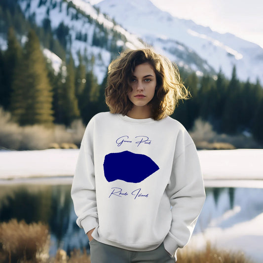 lifestyle image of Geneva Pond Rhode Island Sweatshirt