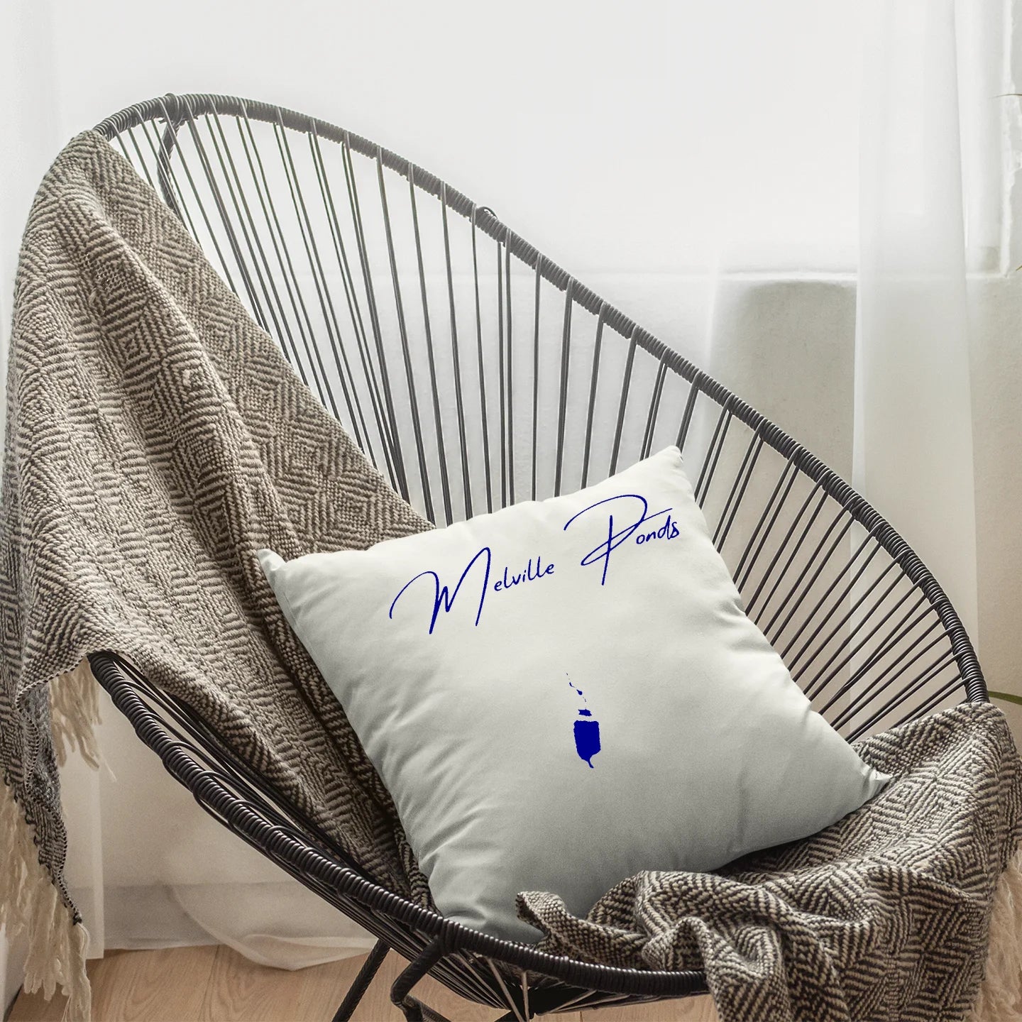 lifestyle image of Melville Ponds Rhode Island Pillow