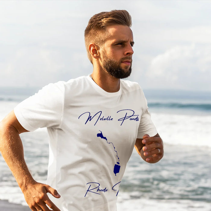 lifestyle image of Melville Ponds Rhode Island T-shirt