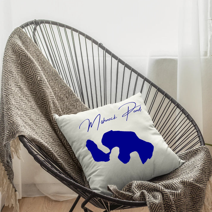 lifestyle image of Mishnock Pond Rhode Island Pillow