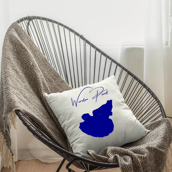 lifestyle image of Worden Pond Rhode Island Pillow