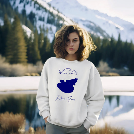 lifestyle image of Worden Pond Rhode Island Sweatshirt