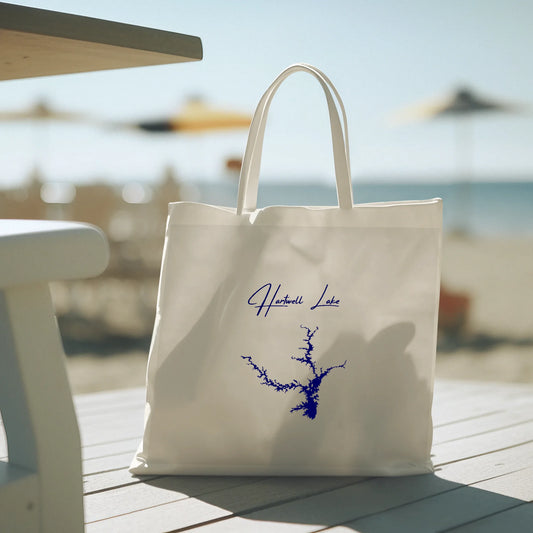 lifestyle image of Hartwell Lake South Carolina Tote Bag