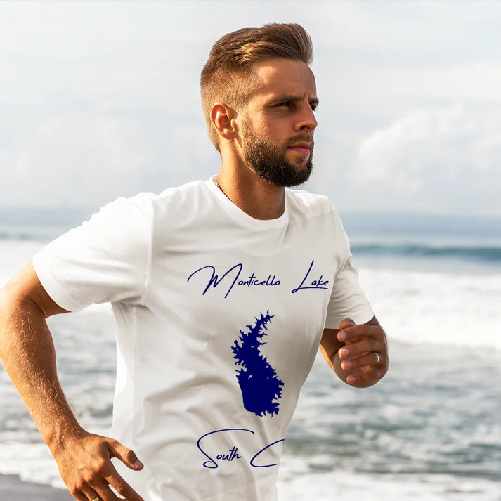 lifestyle image of Monticello Lake South Carolina T-shirt