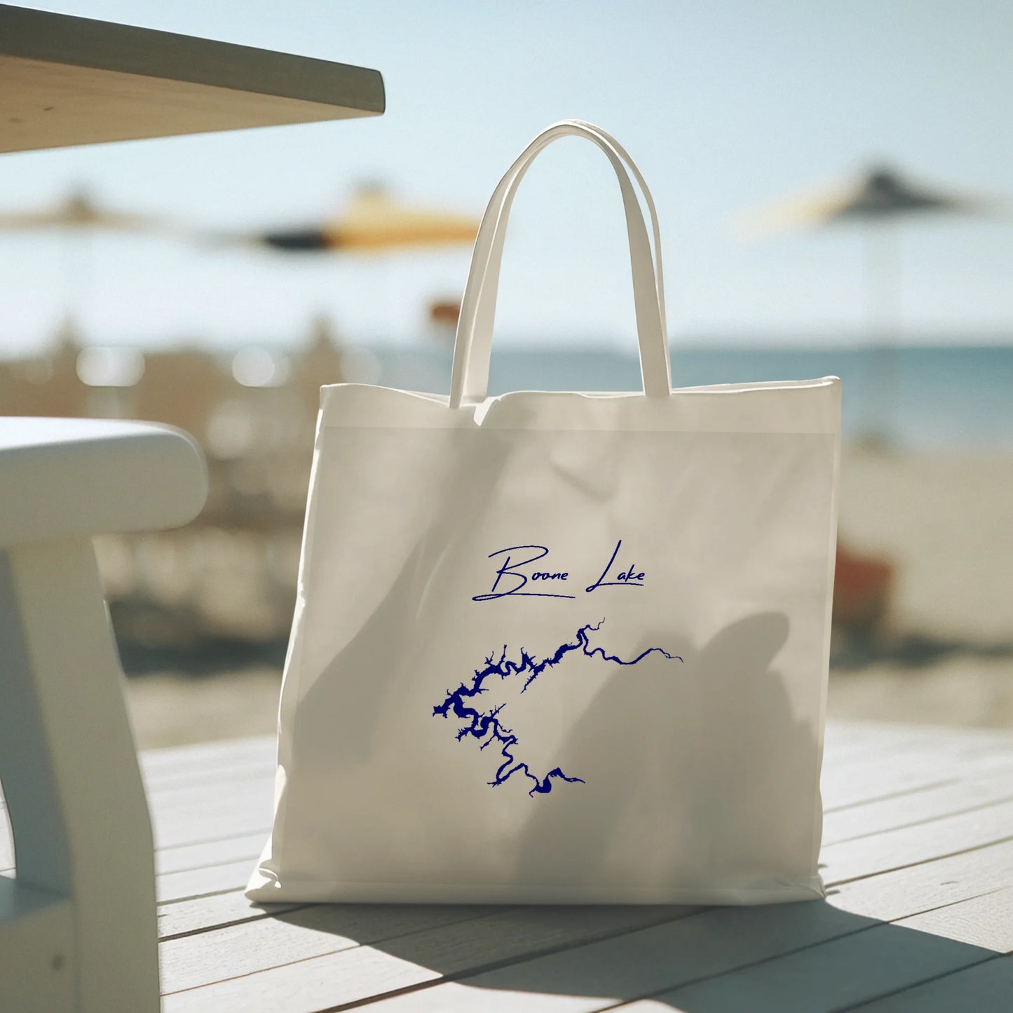 lifestyle image of Boone Lake Tennessee Tote Bag