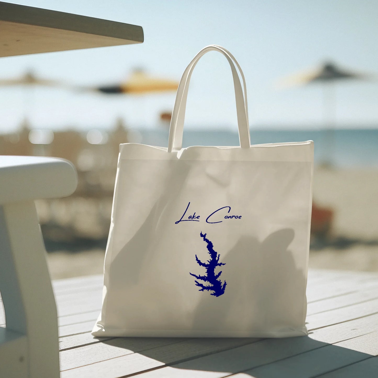 lifestyle image of Lake Conroe Texas Tote Bag