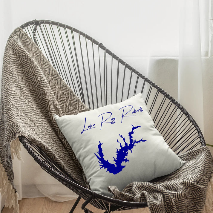 lifestyle image of Lake Ray Roberts Texas Pillow