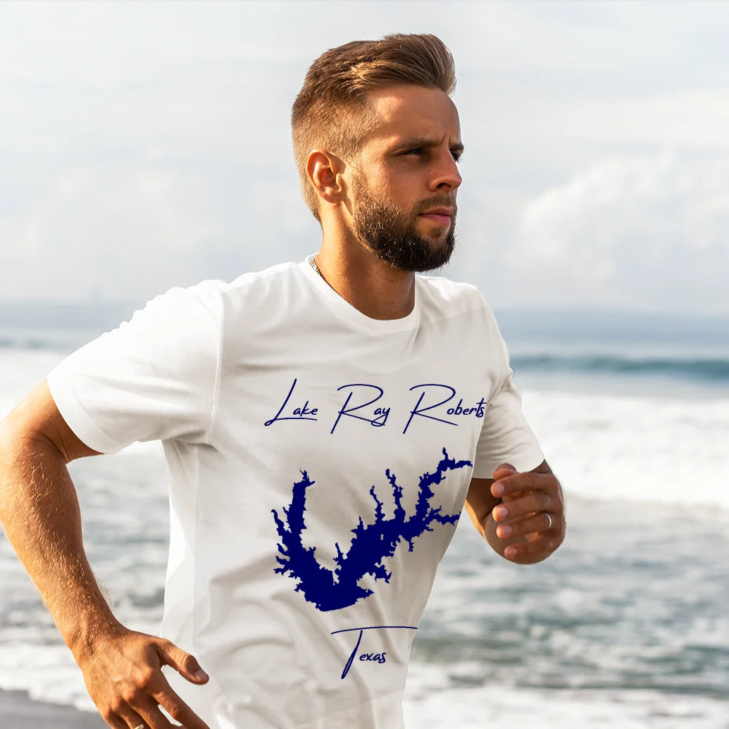 lifestyle image of Lake Ray Roberts Texas T-shirt