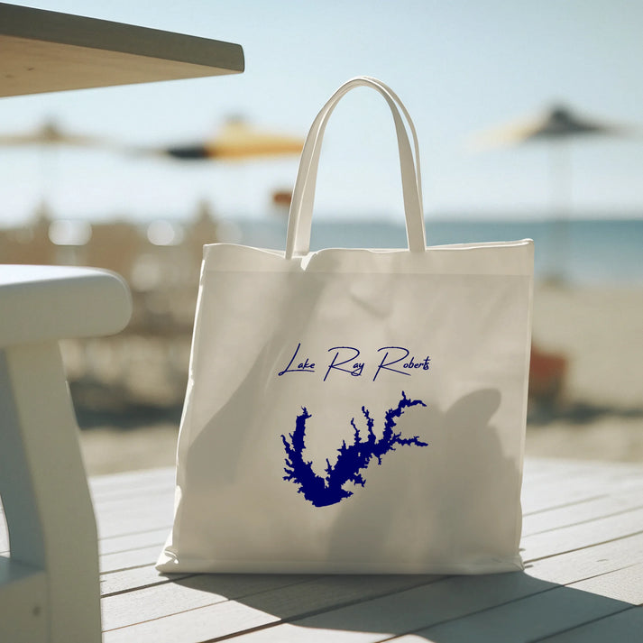 lifestyle image of Lake Ray Roberts Texas Tote Bag