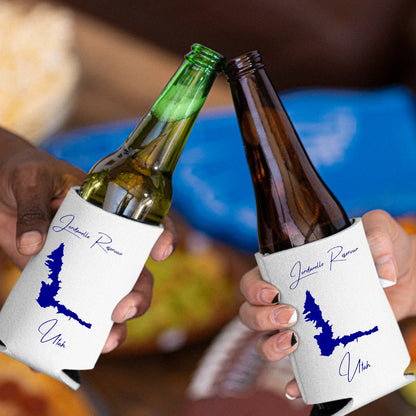 lifestyle image of Jordanelle Reservoir Utah Can Koozie