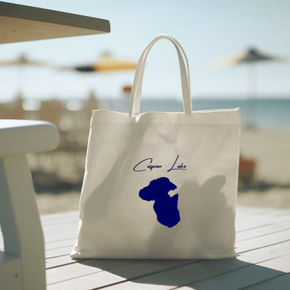lifestyle image of Caspian Lake Vermont Tote Bag