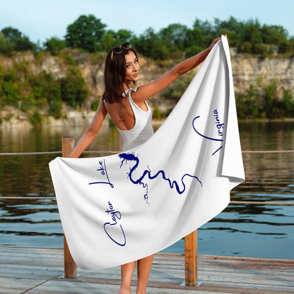 lifestyle image of Claytor Lake Virginia Beach Towel