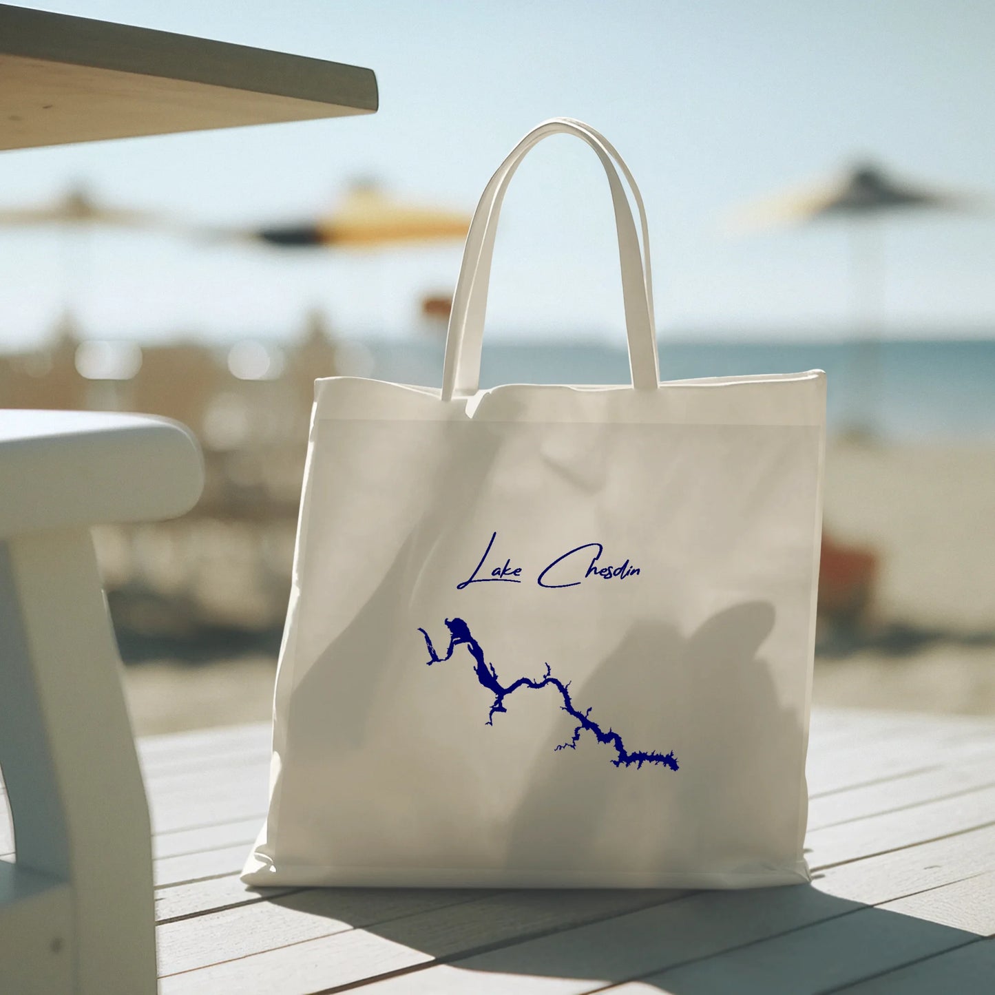 lifestyle image of Lake Chesdin Virginia Tote Bag