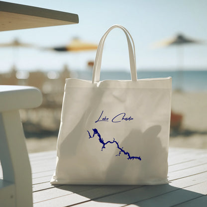 lifestyle image of Lake Chesdin Virginia Tote Bag