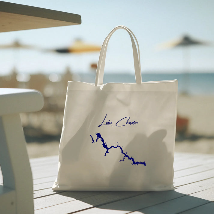 lifestyle image of Lake Chesdin Virginia Tote Bag