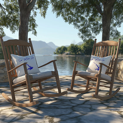 lifestyle image of Smith Mountain Lake Virginia Outdoor Pillow